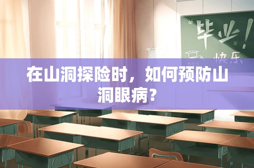 在山洞探险时，如何预防山洞眼病？