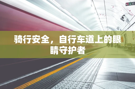 骑行安全，自行车道上的眼睛守护者