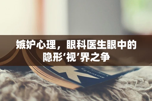 嫉妒心理，眼科医生眼中的隐形‘视’界之争