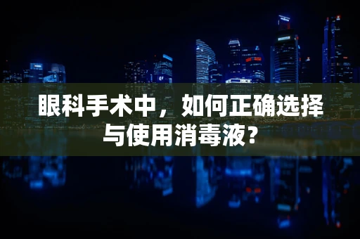 眼科手术中，如何正确选择与使用消毒液？