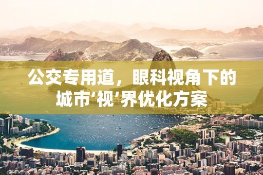 公交专用道，眼科视角下的城市‘视’界优化方案