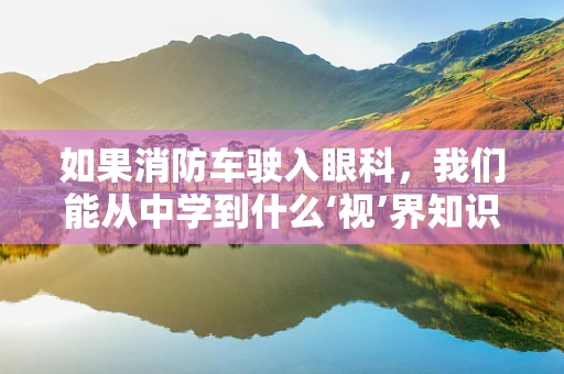 如果消防车驶入眼科，我们能从中学到什么‘视’界知识？