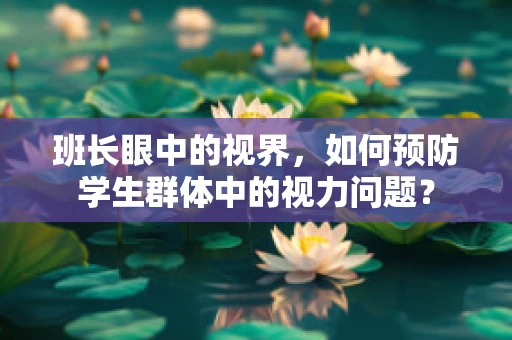 班长眼中的视界，如何预防学生群体中的视力问题？