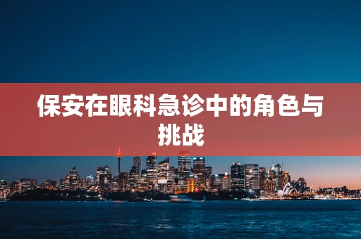 保安在眼科急诊中的角色与挑战