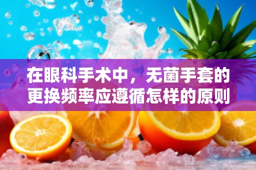 在眼科手术中，无菌手套的更换频率应遵循怎样的原则？