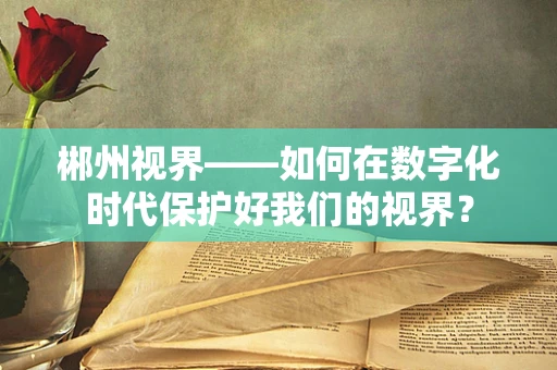 郴州视界——如何在数字化时代保护好我们的视界？
