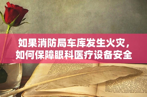 如果消防局车库发生火灾，如何保障眼科医疗设备安全？