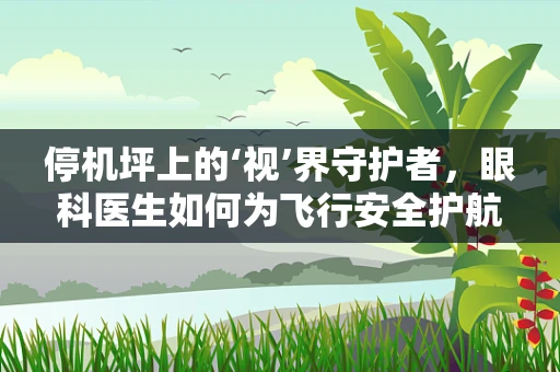 停机坪上的‘视’界守护者，眼科医生如何为飞行安全护航？