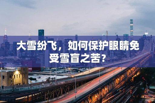 大雪纷飞，如何保护眼睛免受雪盲之苦？