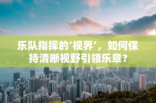 乐队指挥的‘视界’，如何保持清晰视野引领乐章？