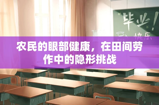 农民的眼部健康，在田间劳作中的隐形挑战