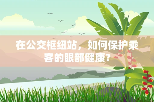 在公交枢纽站，如何保护乘客的眼部健康？