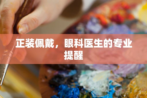 正装佩戴，眼科医生的专业提醒