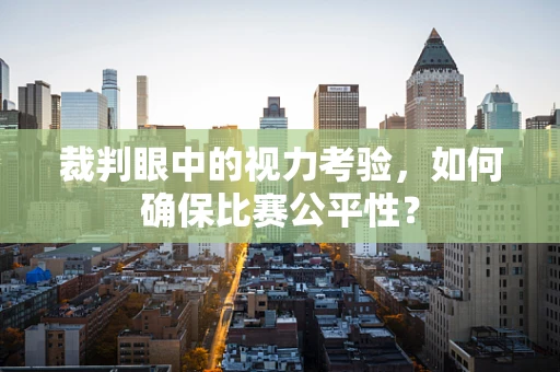 裁判眼中的视力考验，如何确保比赛公平性？