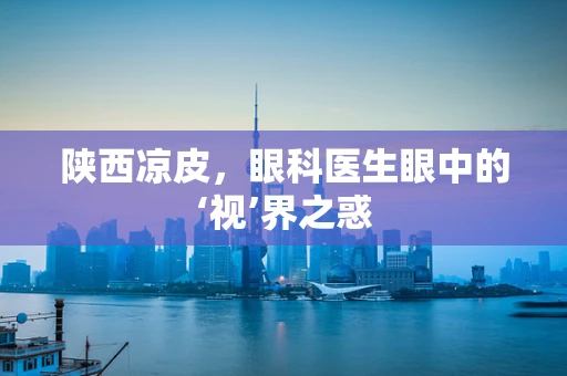 陕西凉皮，眼科医生眼中的‘视’界之惑