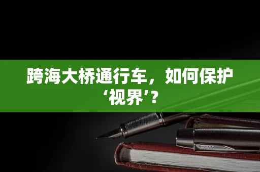 跨海大桥通行车，如何保护‘视界’？