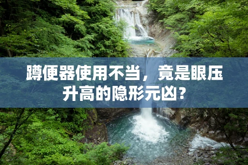 蹲便器使用不当，竟是眼压升高的隐形元凶？