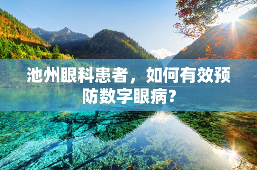 池州眼科患者，如何有效预防数字眼病？