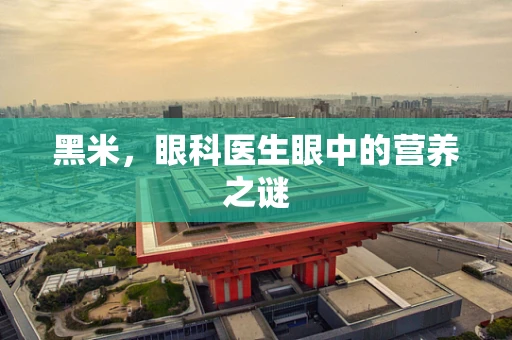 黑米，眼科医生眼中的营养之谜