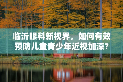 临沂眼科新视界，如何有效预防儿童青少年近视加深？
